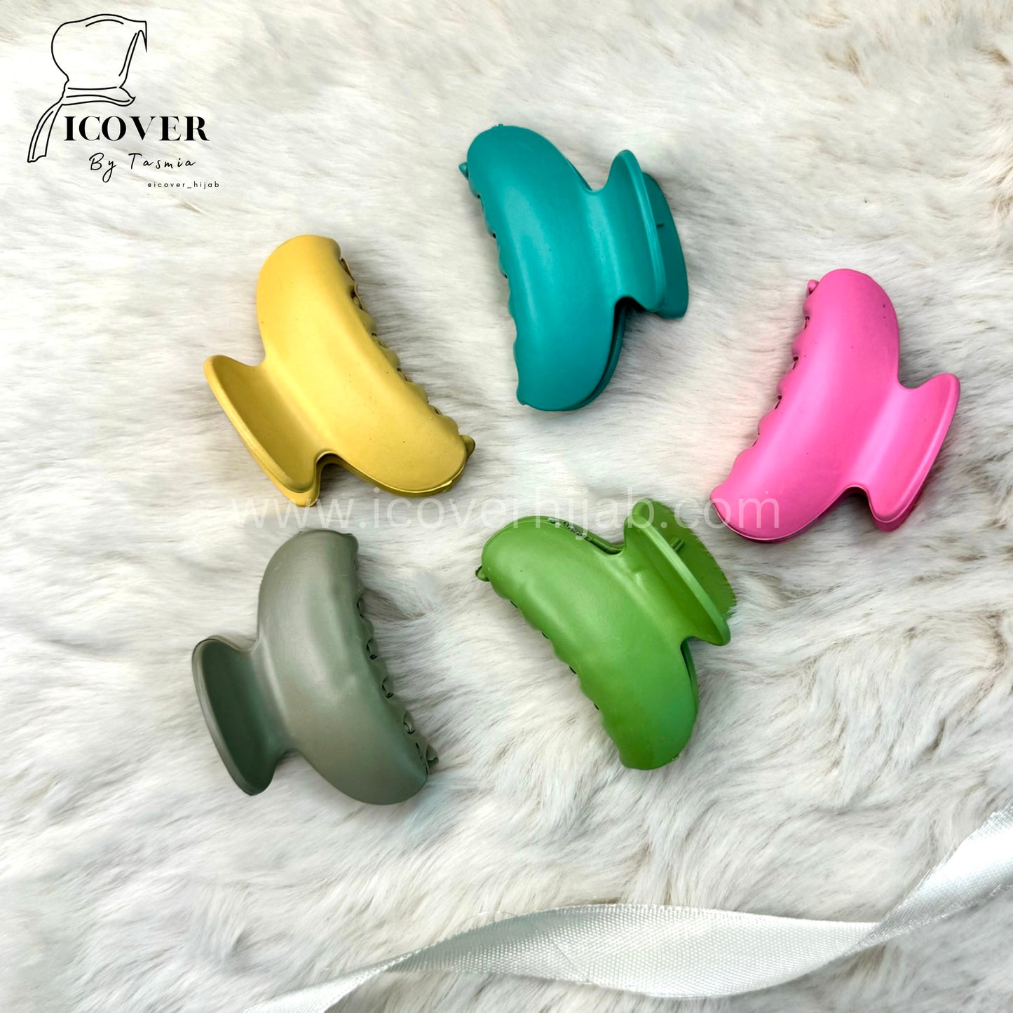 hair clip matte curved