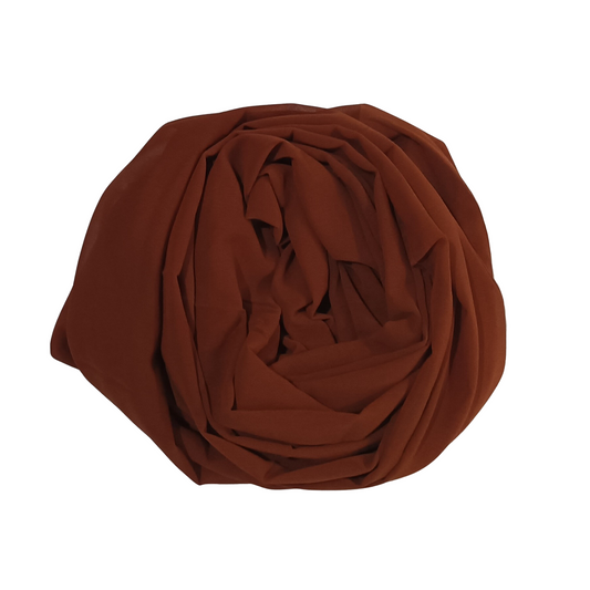 Georgette plain hijab gingerbread